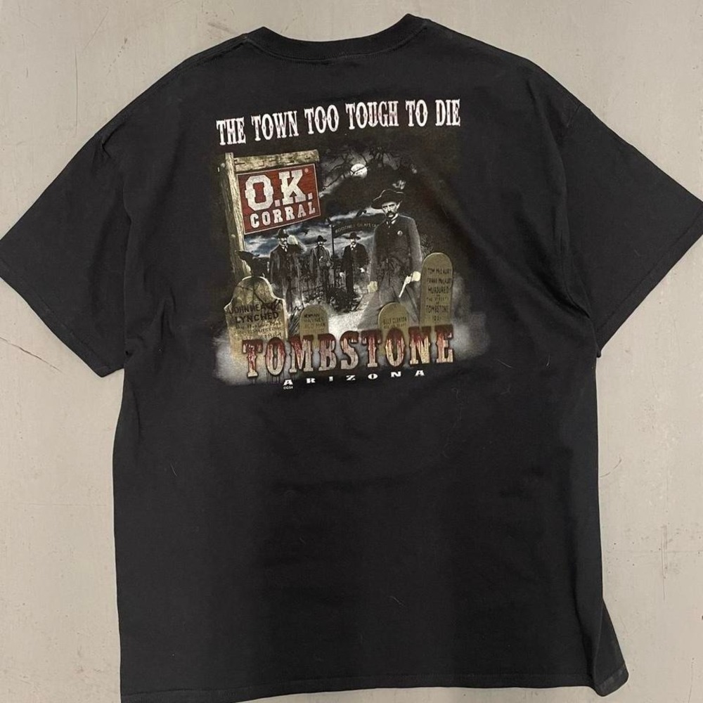 Vintage Tombstone Arizona shirt with crazy‎ back graphic